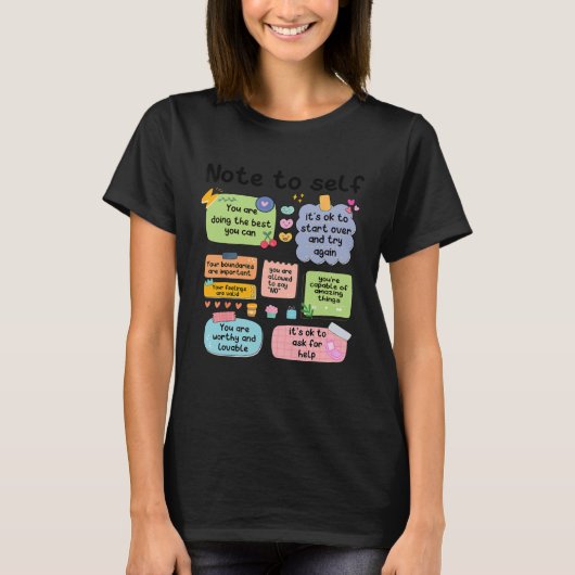 Counselor Note To Self Mental Health School Psycho Tシャツ (正面)
