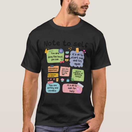 Counselor Note To Self Mental Health School Psycho Tシャツ (正面)