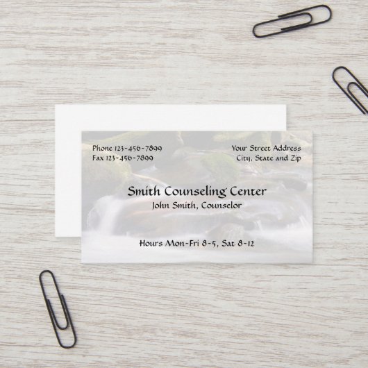 Counselor Psychologist Mental Health Business Card 名刺 (正面/裏面インサイチュ)