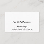 Counselor Psychologist Mental Health Business Card 名刺 (裏面)