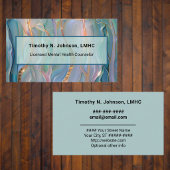 Counselor Psychologist Opal Color Strands Green    名刺