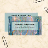 Counselor Psychologist Opal Color Strands Green    名刺