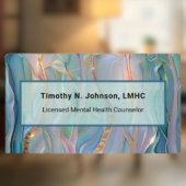 Counselor Psychologist Opal Color Strands Green    名刺