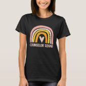 Counselor Squad  School Counselor Boho Rainbow Tシャツ (正面)