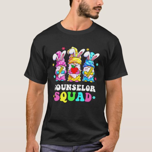 Counselor Teacher Squad Teacher's Day Cute Rabbit  Tシャツ (正面)