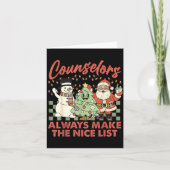 Counselors Always Make The Nice List Santa Christm カード (正面)