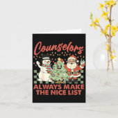 Counselors Always Make The Nice List Santa Christm カード (黄色い花)