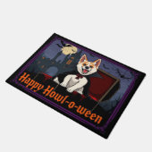 Count Akita Happy Howl-o-ween ドアマット (アングル)