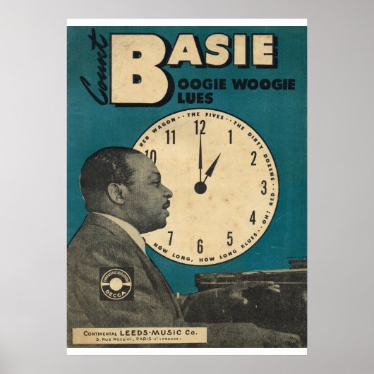 Count Basie Cover of sheet music ポスター (正面)