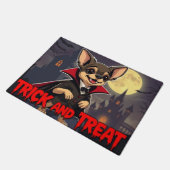 Count Chihuahua Trick and Treat ドアマット (アングル)
