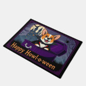 Count Corgi Happy Howl-o-ween ドアマット (アングル)