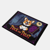 Count Corgi Trick and Treat ドアマット (アングル)