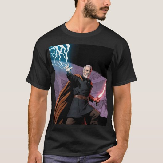Count Dooku – Dark Side Master of Lightning Tシャツ (正面)