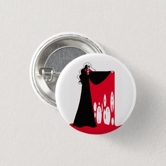 Count Dracula Blood Cape Button 缶バッジ (正面&裏面)
