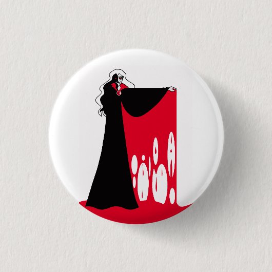 Count Dracula Blood Cape Button 缶バッジ (正面)