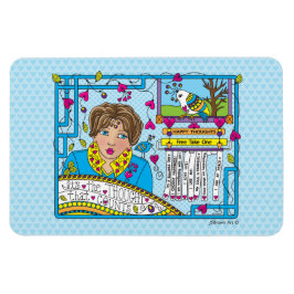 Count_Flexibleマグネ考えット6"x4"である マグネット