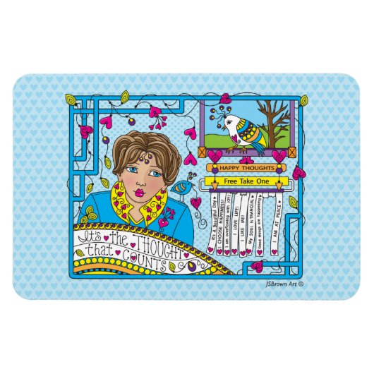 Count_Flexibleマグネ考えット6"x4"である マグネット (横)