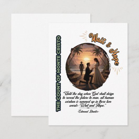 Count of Monte Cristo Wait & Hope Sunset Flat Card (正面/裏面)