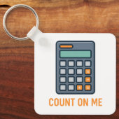 Count On Me – 計算スタイリッシュデザインfor Math キーホルダー (正面)