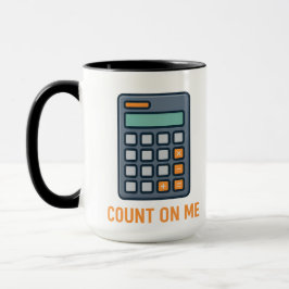 Count On Me – 計算スタイリッシュデザインfor Math マグカップ