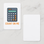 Count On Me – 計算スタイリッシュデザインfor Math 名刺 (正面/裏面)
