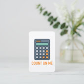 Count On Me – 計算スタイリッシュデザインfor Math 名刺 (スタンド正面)