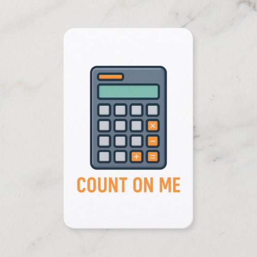 Count On Me – 計算スタイリッシュデザインfor Math 名刺 (正面)