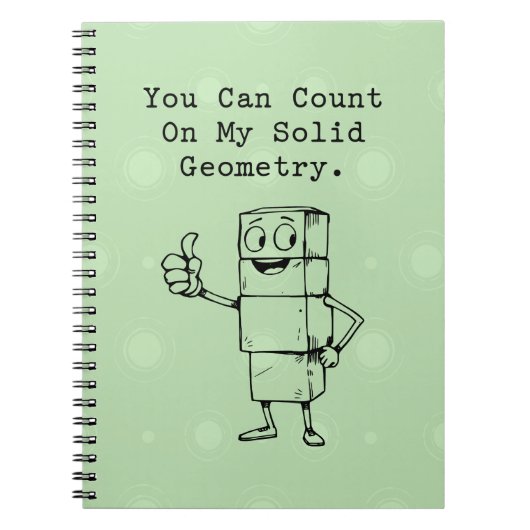 Count On My Solid Geometry Reliable Math Humor ノートブック (正面)