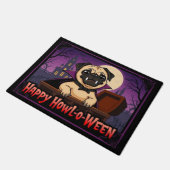 Count Pug Happy Howl-o-Ween ドアマット (アングル)