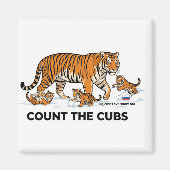 Count the Cubs – Siberian Tiger Learning Magnet マグネット (正面)