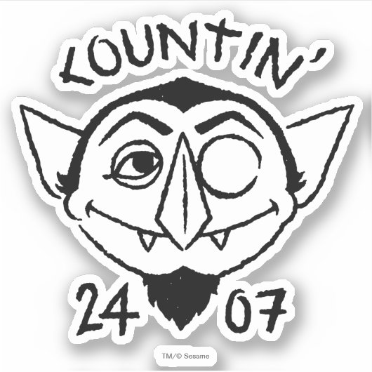 Count von Count Skate Logo - Countin' 24/7 シール (正面)