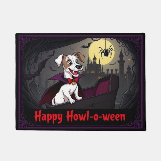 Count Whippet Happy Howl-o-ween ドアマット (正面)