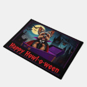 Count Yorkie Happy Howl-o-ween ドアマット (アングル)