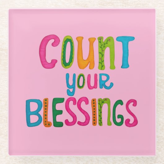 Count your Blessings ガラスコースター (正面)
