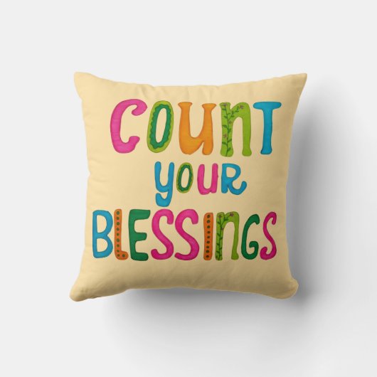 Count your Blessings クッション (裏面)