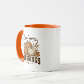Count Your Blessings 感謝祭 秋 コーヒーマグ マグカップ (正面左)