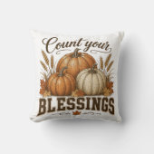 Count Your Blessings 秋のインテリア雑貨 クッション (正面)