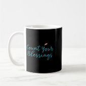 Count Your Blessings – Insrational Faith Christian コーヒーマグカップ (左)