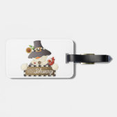 Count Your Blessings Snowman Pilgrim ラゲッジタグ (裏面横)
