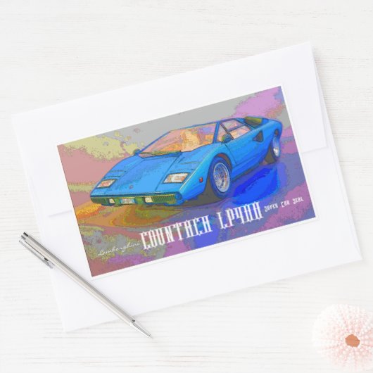 COUNTACH 長方形シール (封筒)