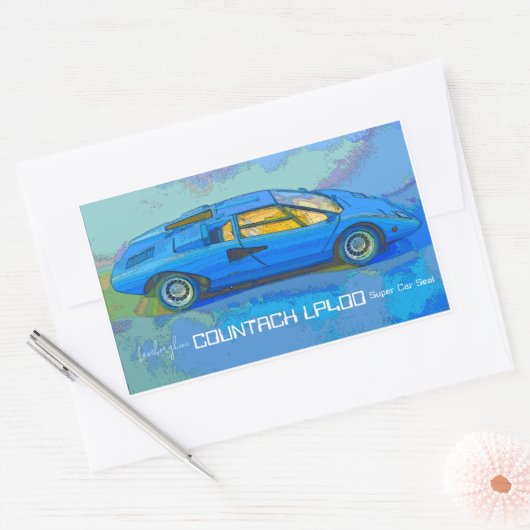 COUNTACH 長方形シール (封筒)