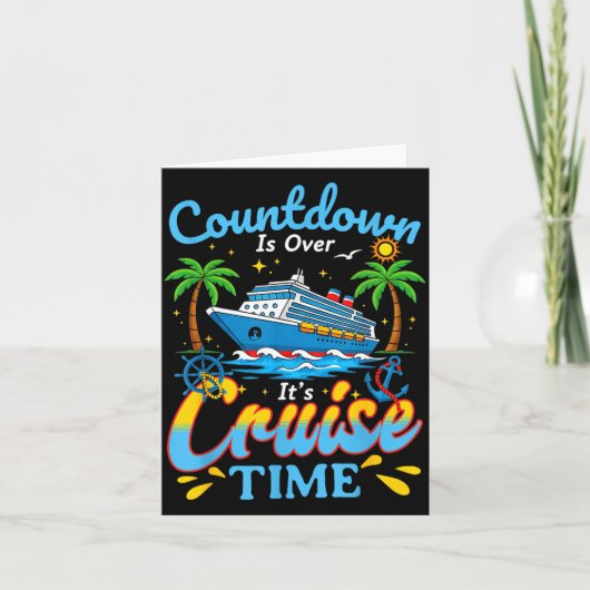 Countdown Is Over It's Cruise Time Men Women Coupl カード (正面)