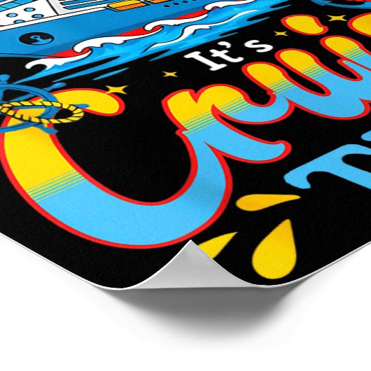 Countdown Is Over It's Cruise Time Men Women Coupl ポスター (角)