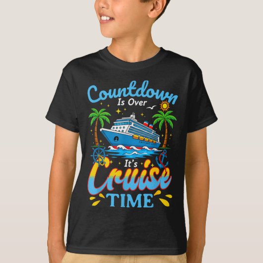 Countdown Is Over It's Cruise Time Men Women Coupl Tシャツ (正面)