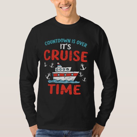 Countdown Over Cruise Time Ship Vacation Trip Crui Tシャツ (正面)