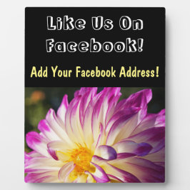 Counter sign plaque Like Us On Facebook! sign フォトプラーク