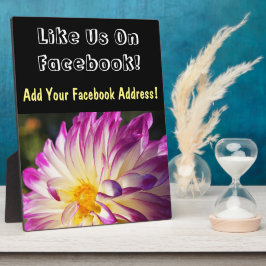 Counter sign plaque Like Us On Facebook! sign フォトプラーク