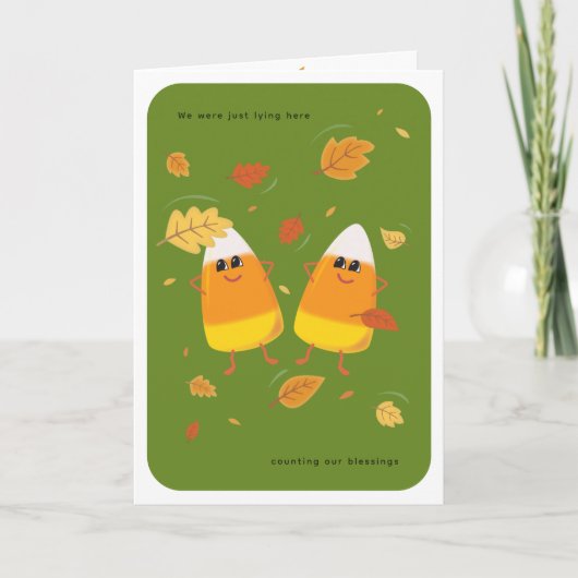 Counting Blessings | Green Candy Corn Fall シーズンカード (正面)