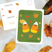Counting Blessings | Green Candy Corn Fall シーズンポストカード