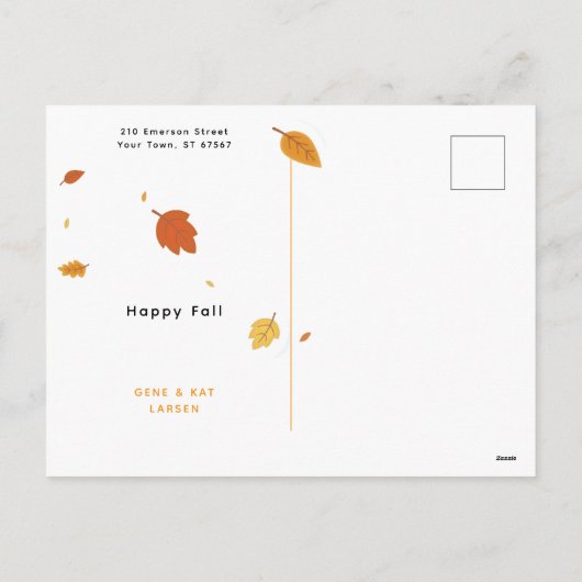 Counting Blessings | Sky Blue Candy Corn Fall Card シーズンポストカード (裏面)